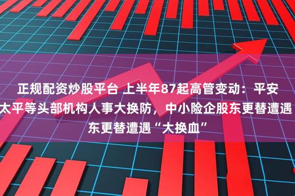 正规配资炒股平台 上半年87起高管变动：平安、友邦、太平等头部机构人事大换防，中小险企股东更替遭遇“大换血”